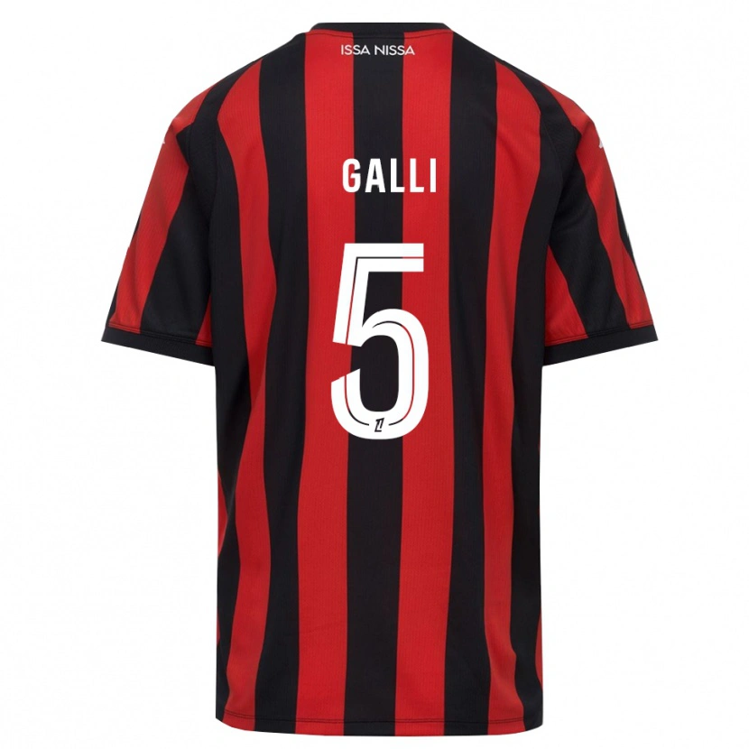 Danxen Kvinder Clara Galli #5 Rød Sort Hvid Hjemmebane Spillertrøjer 2026/27 Trøje T-Shirt