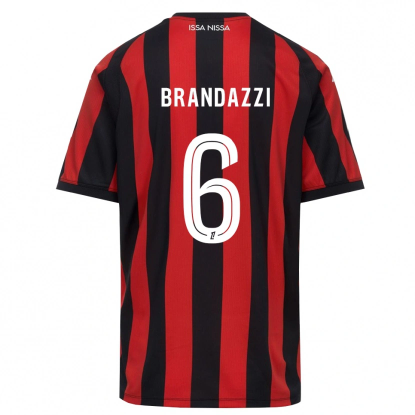 Danxen Kvinder Fiona Brandazzi #6 Rød Sort Hvid Hjemmebane Spillertrøjer 2026/27 Trøje T-Shirt
