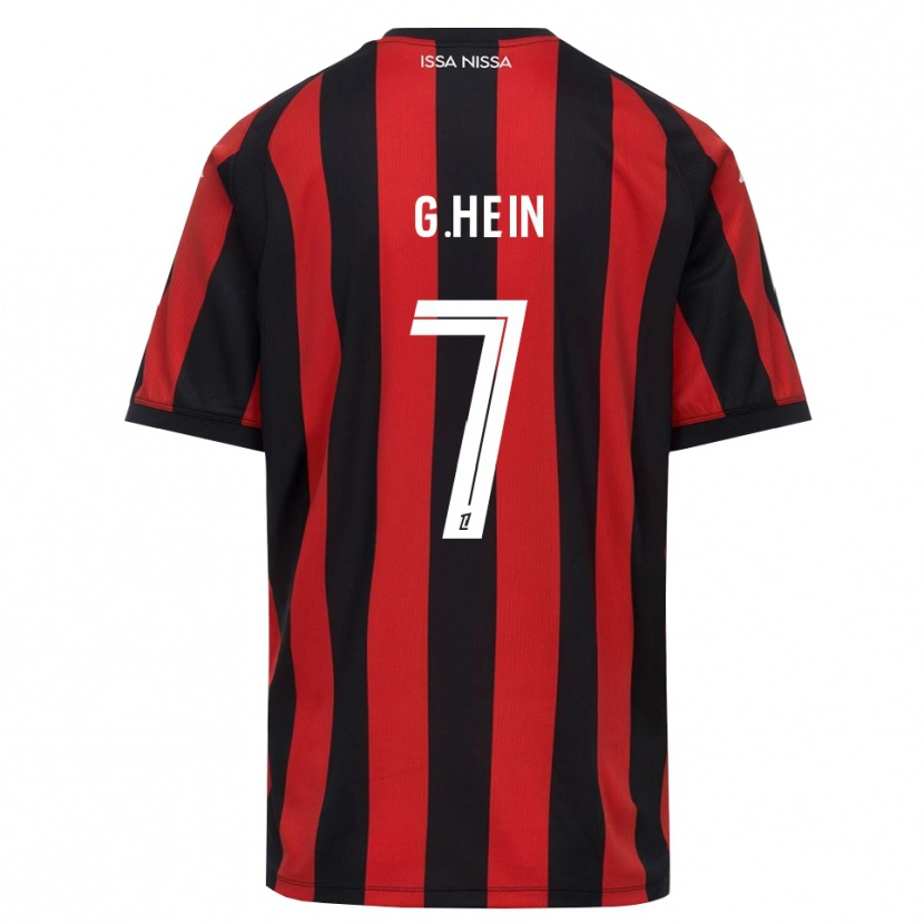 Danxen Kvinder Gauthier Hein #7 Rød Sort Hvid Hjemmebane Spillertrøjer 2026/27 Trøje T-Shirt
