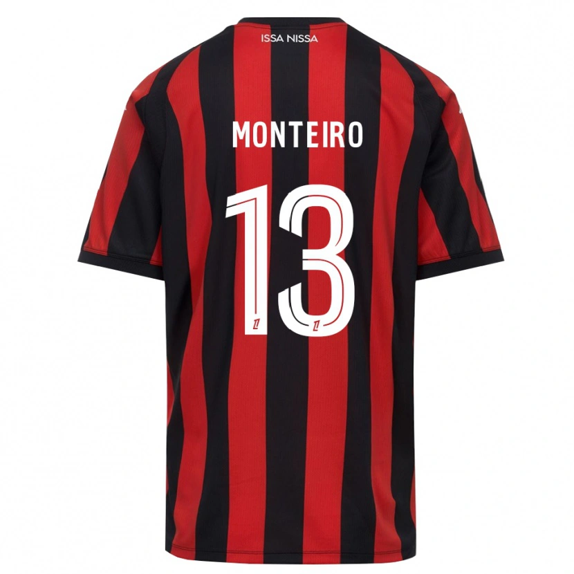 Danxen Kvinder Laurenzo Monteiro #13 Rød Sort Hvid Hjemmebane Spillertrøjer 2026/27 Trøje T-Shirt