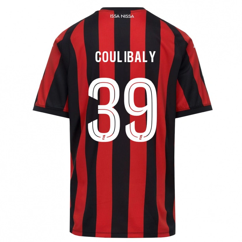 Danxen Kvinder Djibril Coulibaly #39 Rød Sort Hvid Hjemmebane Spillertrøjer 2026/27 Trøje T-Shirt