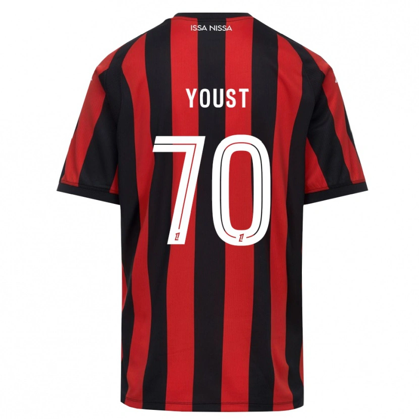 Danxen Kvinder Matys Youst #70 Rød Sort Hvid Hjemmebane Spillertrøjer 2026/27 Trøje T-Shirt