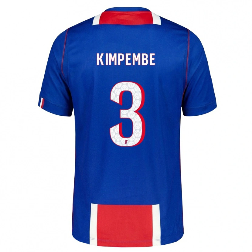 Danxen Kvinder Presnel Kimpembe #3 Rød Hvid Blå Hjemmebane Spillertrøjer 2026/27 Trøje T-Shirt