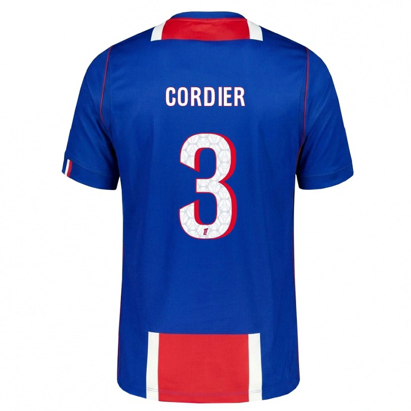 Danxen Kvinder Thomas Cordier #3 Rød Hvid Blå Hjemmebane Spillertrøjer 2026/27 Trøje T-Shirt