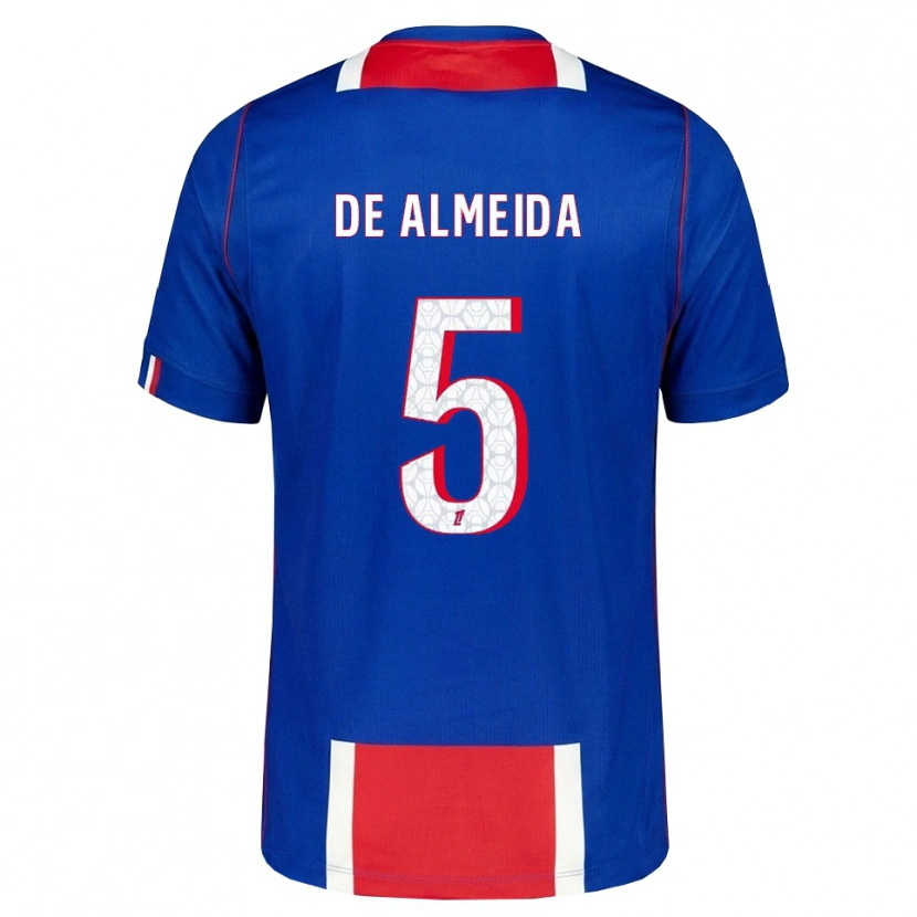 Danxen Kvinder Elisa De Almeida #5 Rød Hvid Blå Hjemmebane Spillertrøjer 2026/27 Trøje T-Shirt
