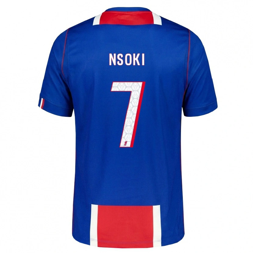 Danxen Kvinder Noah Nsoki #7 Rød Hvid Blå Hjemmebane Spillertrøjer 2026/27 Trøje T-Shirt