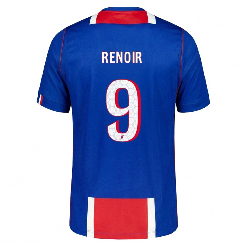 Danxen Kvinder Eddrick Renoir #9 Rød Hvid Blå Hjemmebane Spillertrøjer 2026/27 Trøje T-Shirt