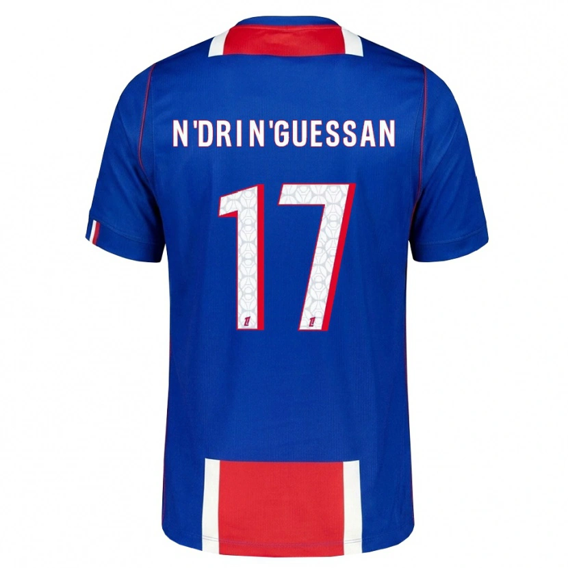 Danxen Kvinder Landry N'dri N'guessan #17 Rød Hvid Blå Hjemmebane Spillertrøjer 2026/27 Trøje T-Shirt
