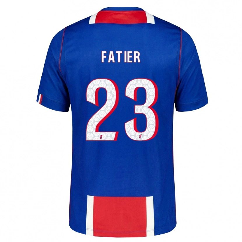 Danxen Kvinder Noémie Fatier #23 Rød Hvid Blå Hjemmebane Spillertrøjer 2026/27 Trøje T-Shirt