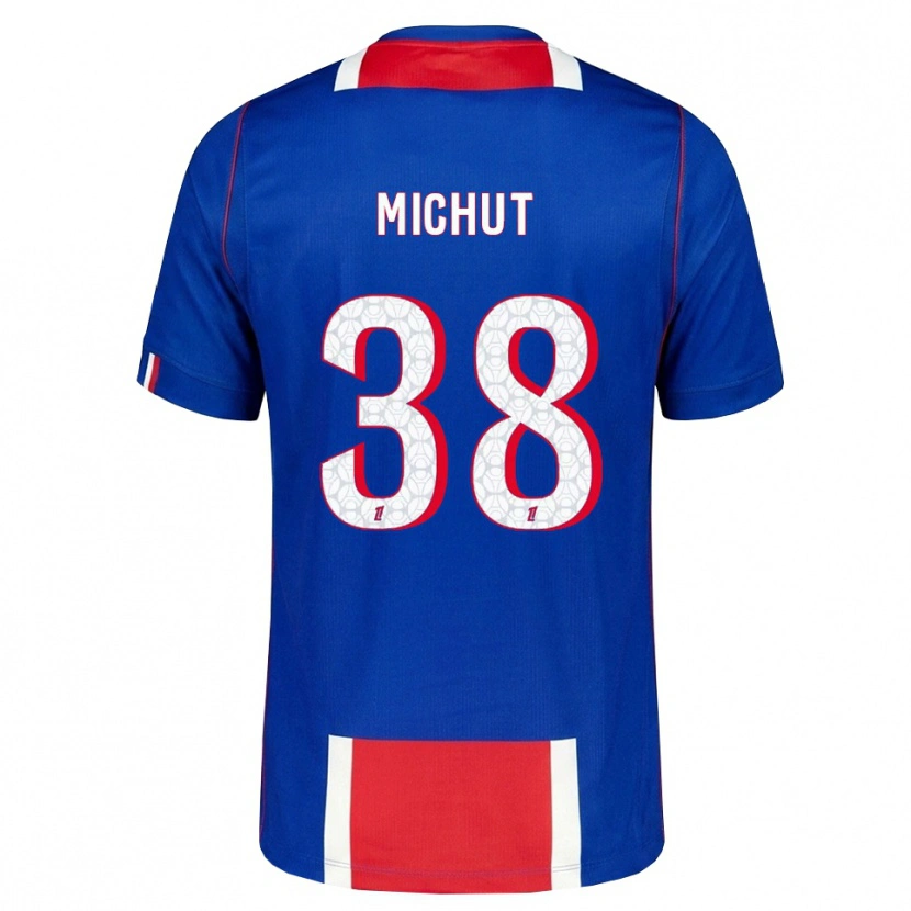 Danxen Kvinder Edouard Michut #38 Rød Hvid Blå Hjemmebane Spillertrøjer 2026/27 Trøje T-Shirt