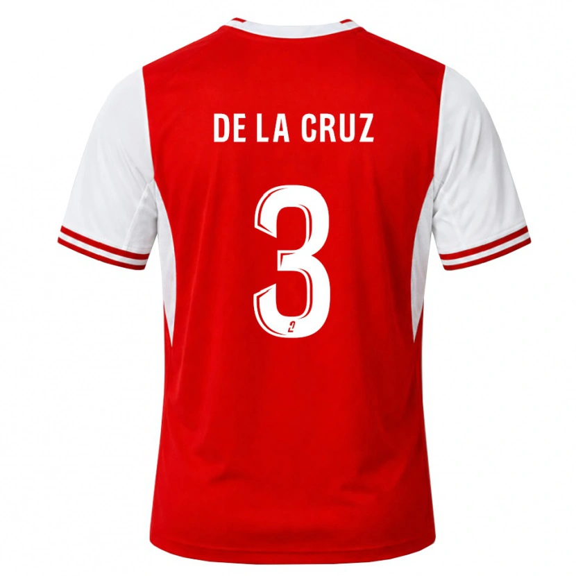 Danxen Kvinder Maiky De La Cruz #3 Rød Hvid Hjemmebane Spillertrøjer 2026/27 Trøje T-Shirt