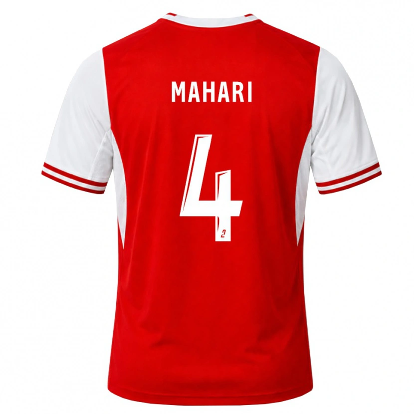 Danxen Kvinder Efdon Mahari #4 Rød Hvid Hjemmebane Spillertrøjer 2026/27 Trøje T-Shirt