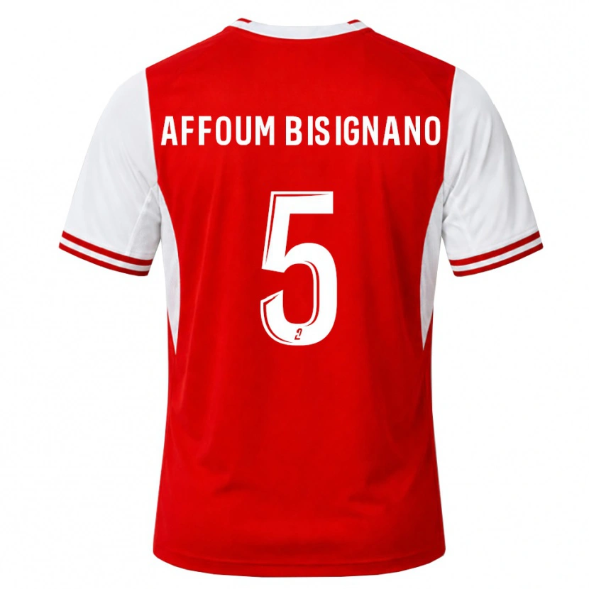Danxen Kvinder Layan Affoum Bisignano #5 Rød Hvid Hjemmebane Spillertrøjer 2026/27 Trøje T-Shirt