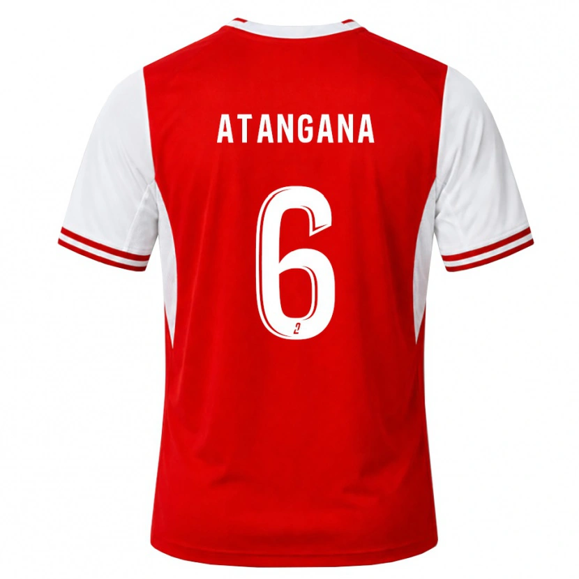 Danxen Kvinder Valentin Atangana Edoa #6 Rød Hvid Hjemmebane Spillertrøjer 2026/27 Trøje T-Shirt