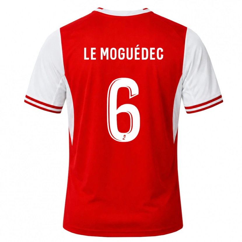 Danxen Kvinder Anaële Le Moguédec #6 Rød Hvid Hjemmebane Spillertrøjer 2026/27 Trøje T-Shirt