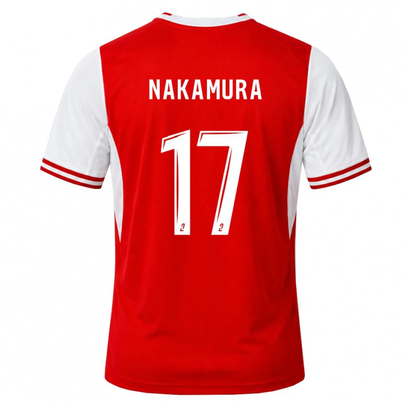 Danxen Kvinder Keito Nakamura #17 Rød Hvid Hjemmebane Spillertrøjer 2026/27 Trøje T-Shirt