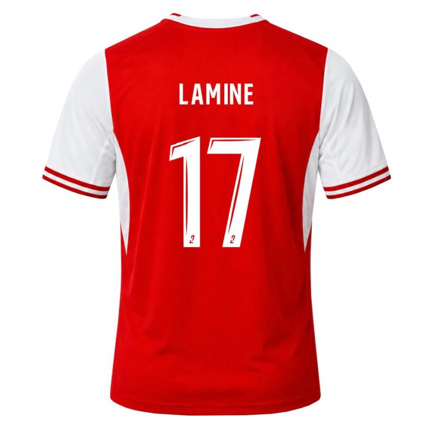 Danxen Kvinder Mana Lamine #17 Rød Hvid Hjemmebane Spillertrøjer 2026/27 Trøje T-Shirt