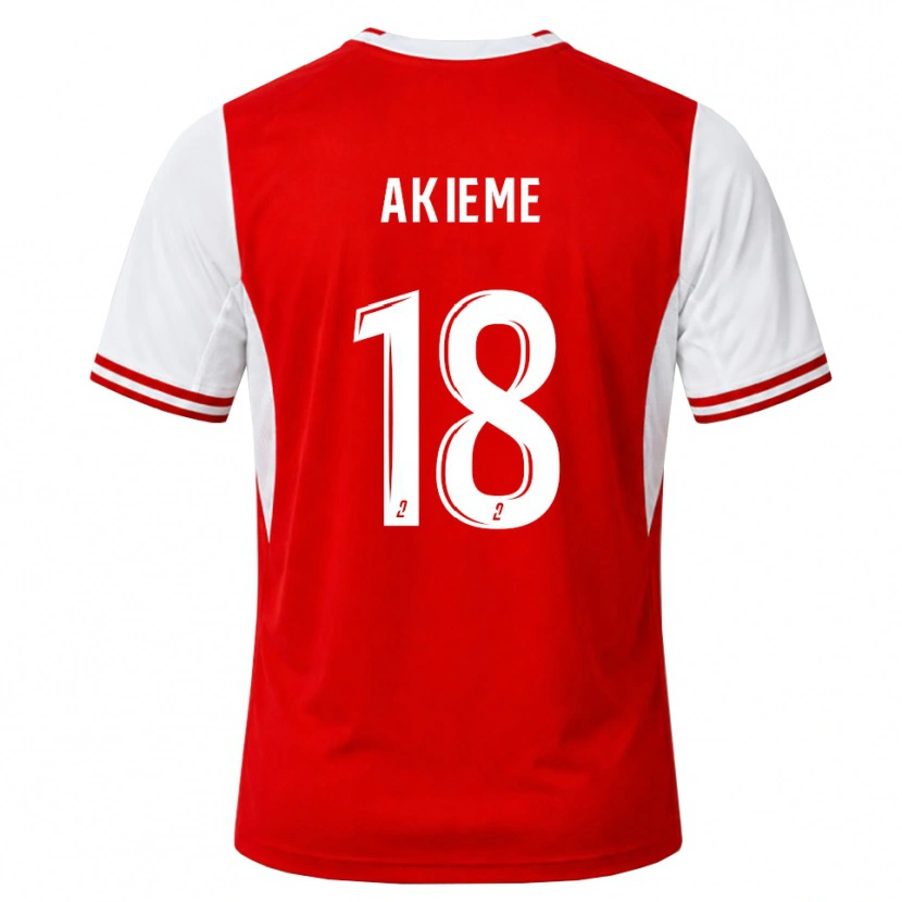 Danxen Kvinder Sergio Akieme #18 Rød Hvid Hjemmebane Spillertrøjer 2026/27 Trøje T-Shirt
