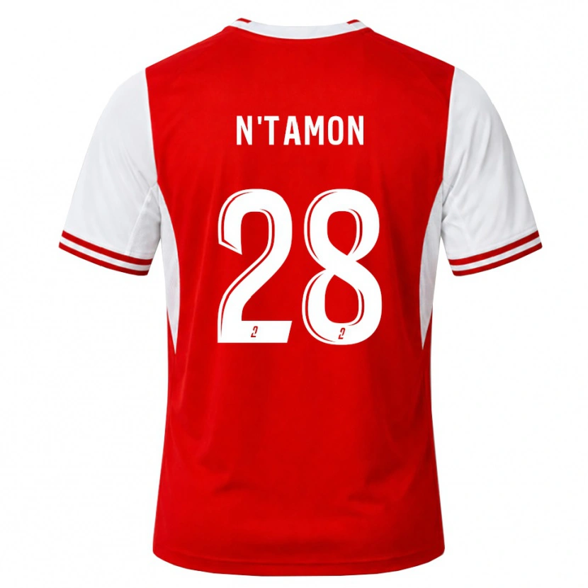 Danxen Kvinder Elie N'tamon #28 Rød Hvid Hjemmebane Spillertrøjer 2026/27 Trøje T-Shirt