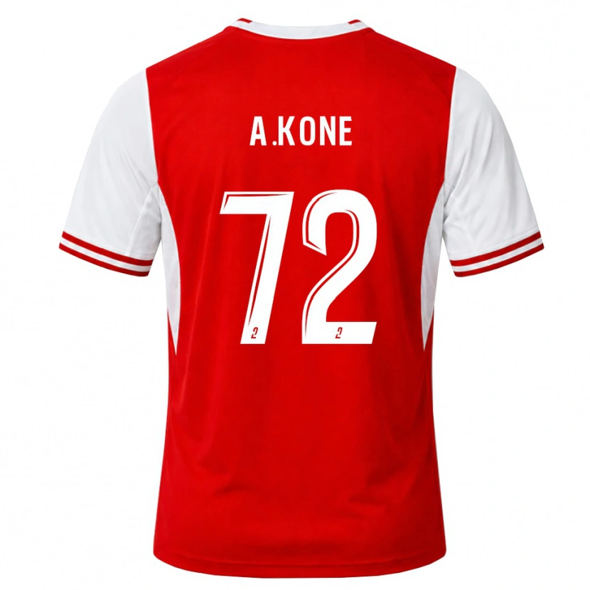 Danxen Kvinder Amadou Koné #72 Rød Hvid Hjemmebane Spillertrøjer 2026/27 Trøje T-Shirt
