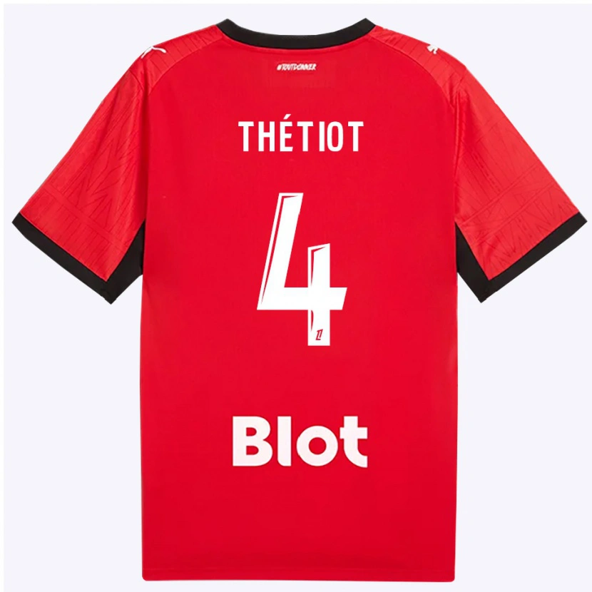 Danxen Kvinder Firmin Thétiot #4 Rød Sort Hvid Hjemmebane Spillertrøjer 2026/27 Trøje T-Shirt