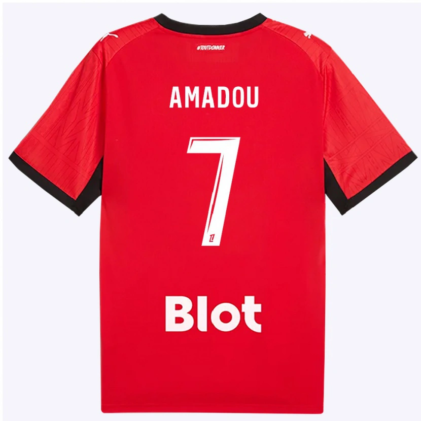 Danxen Kvinder Amadou Diallo #7 Rød Sort Hvid Hjemmebane Spillertrøjer 2026/27 Trøje T-Shirt