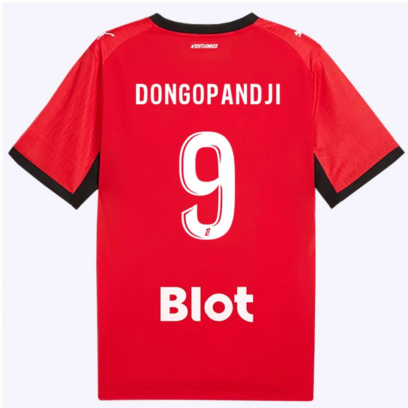 Danxen Kvinder Kelvin Dongopandji #9 Rød Sort Hvid Hjemmebane Spillertrøjer 2026/27 Trøje T-Shirt