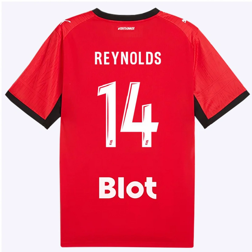 Danxen Kvinder Bryan Reynolds #14 Rød Sort Hvid Hjemmebane Spillertrøjer 2026/27 Trøje T-Shirt