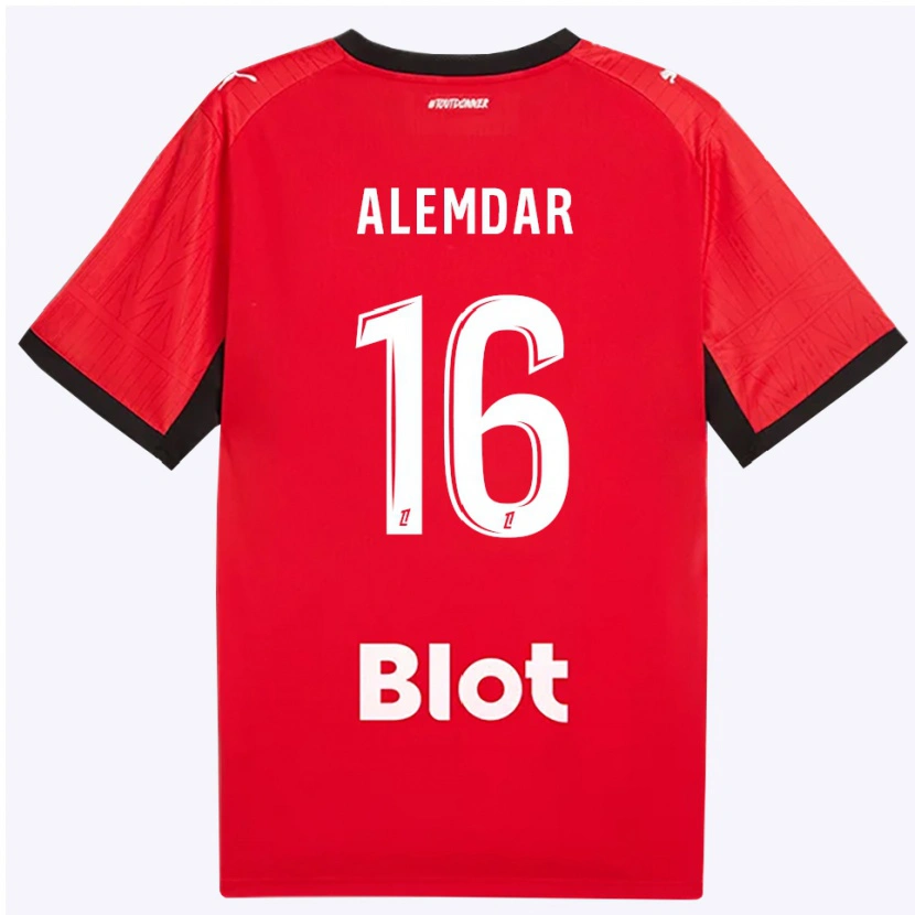 Danxen Kvinder Doğan Alemdar #16 Rød Sort Hvid Hjemmebane Spillertrøjer 2026/27 Trøje T-Shirt