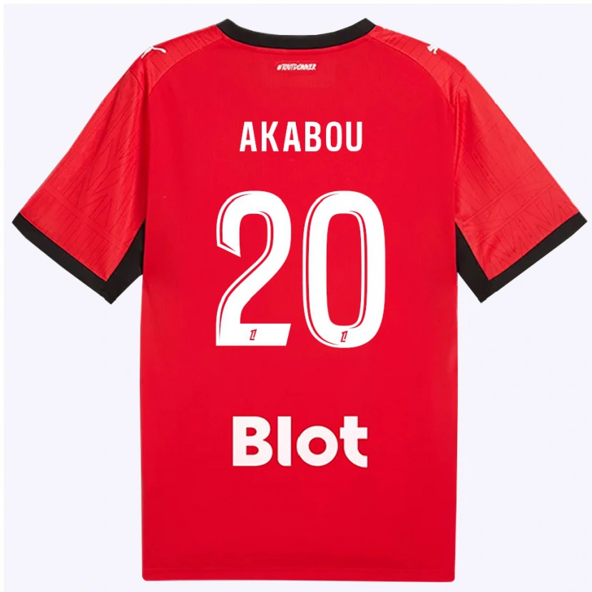 Danxen Kvinder Ayoub Akabou #20 Rød Sort Hvid Hjemmebane Spillertrøjer 2026/27 Trøje T-Shirt