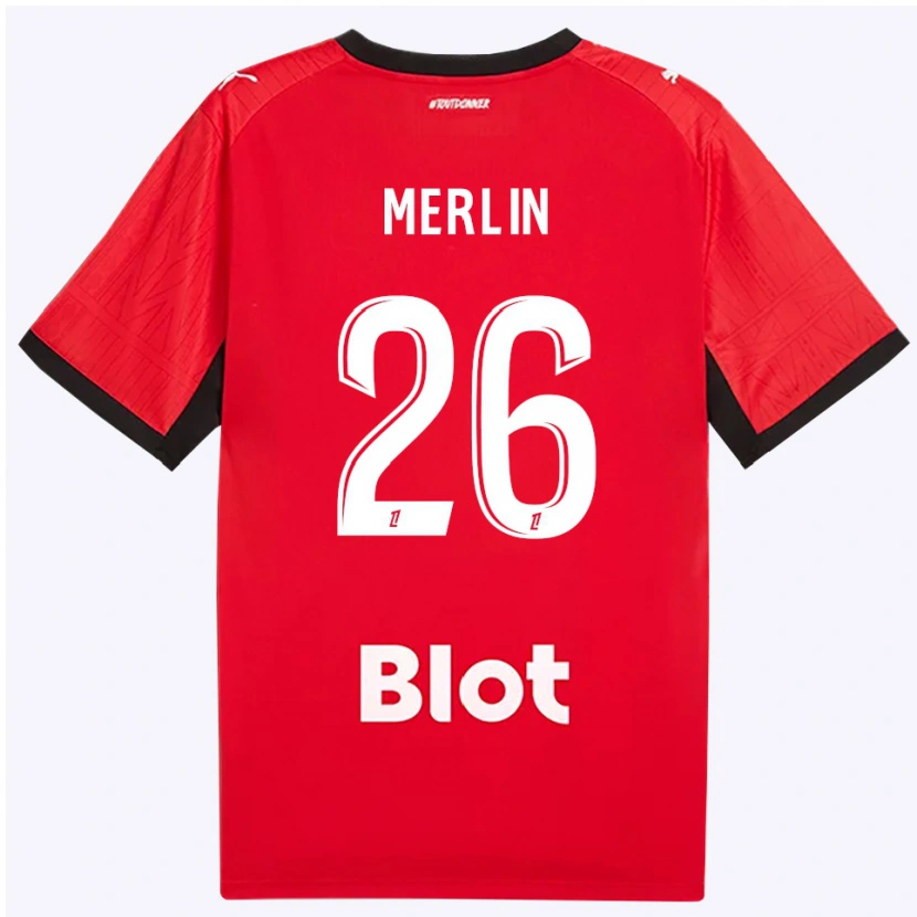 Danxen Kvinder Quentin Merlin #26 Rød Sort Hvid Hjemmebane Spillertrøjer 2026/27 Trøje T-Shirt