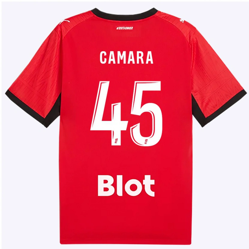 Danxen Kvinder Mahdi Camara #45 Rød Sort Hvid Hjemmebane Spillertrøjer 2026/27 Trøje T-Shirt