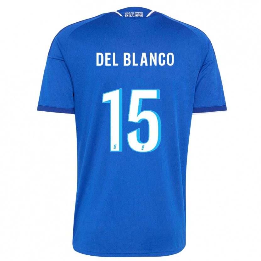 Danxen Kvinder Mateo Del Blanco #15 Kongeblå Hvid Hjemmebane Spillertrøjer 2026/27 Trøje T-Shirt