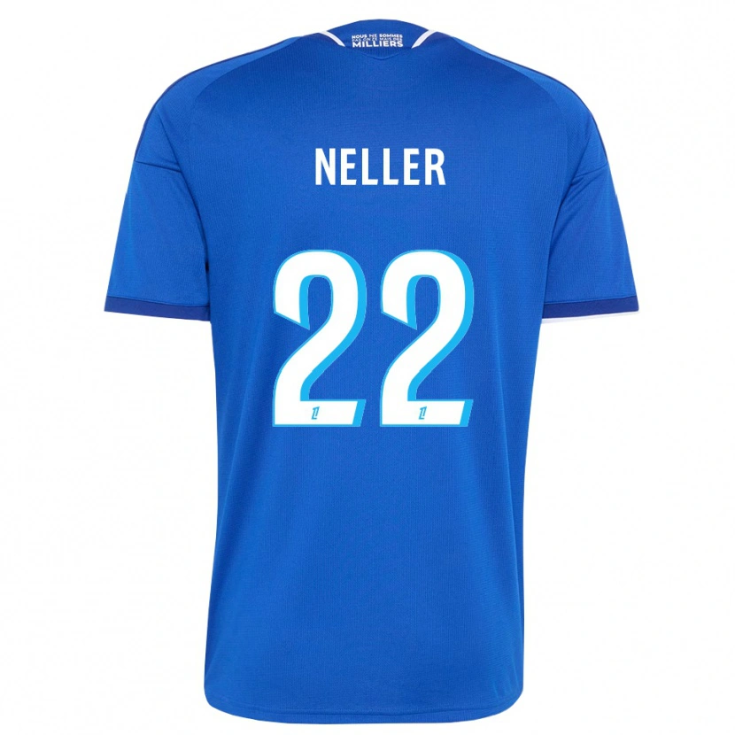 Danxen Kvinder Chloé Neller #22 Kongeblå Hvid Hjemmebane Spillertrøjer 2026/27 Trøje T-Shirt