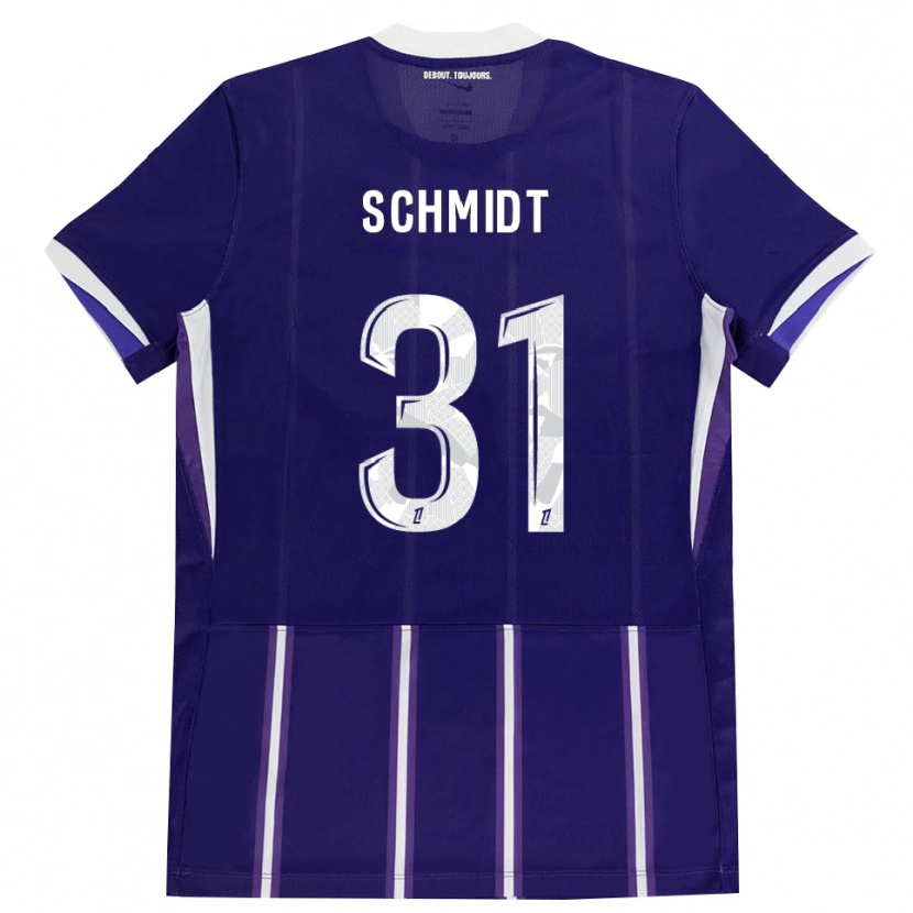 Danxen Kvinder Niklas Schmidt #31 Lilla Hvid Hjemmebane Spillertrøjer 2026/27 Trøje T-Shirt
