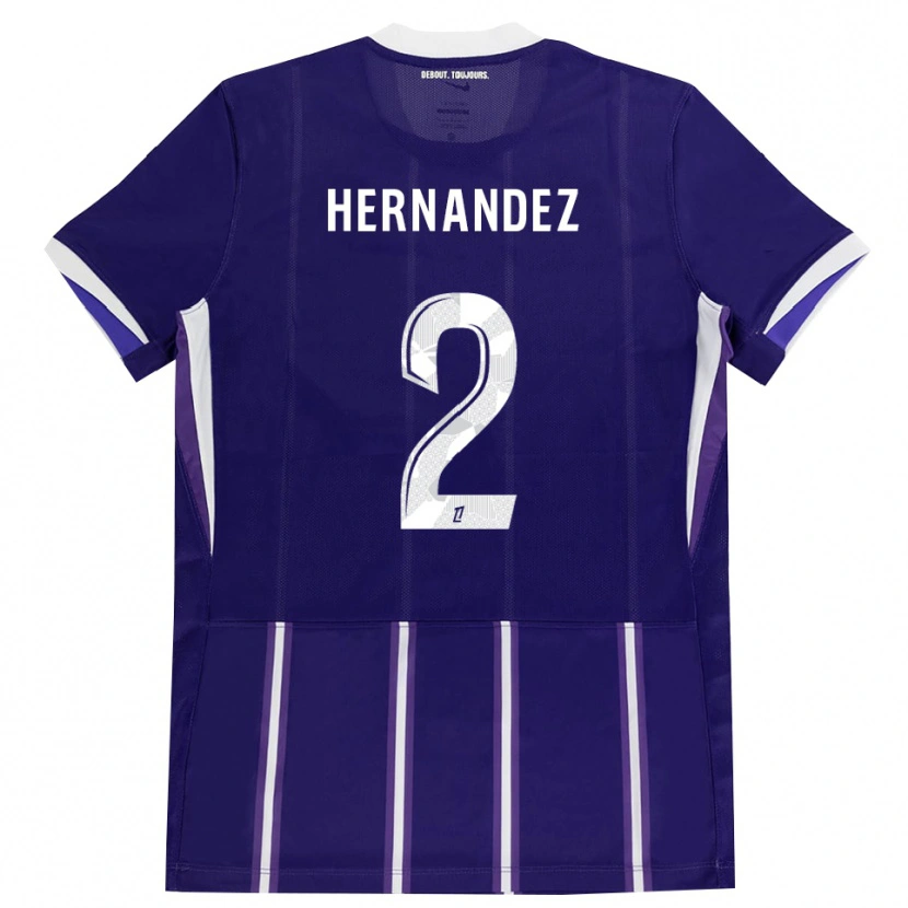Danxen Kvinder Lucie Hernandez #2 Lilla Hvid Hjemmebane Spillertrøjer 2026/27 Trøje T-Shirt