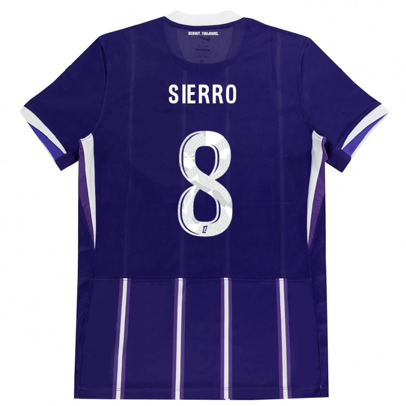 Danxen Kvinder Vincent Sierro #8 Lilla Hvid Hjemmebane Spillertrøjer 2026/27 Trøje T-Shirt