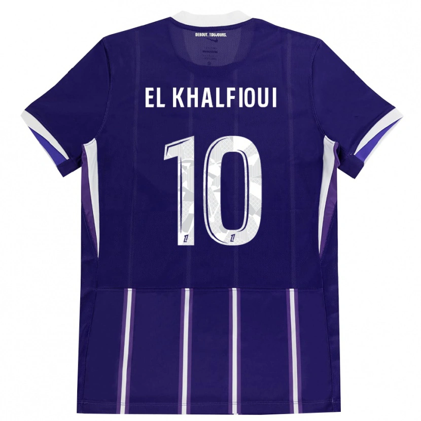 Danxen Kvinder Zakari El Khalfioui #10 Lilla Hvid Hjemmebane Spillertrøjer 2026/27 Trøje T-Shirt