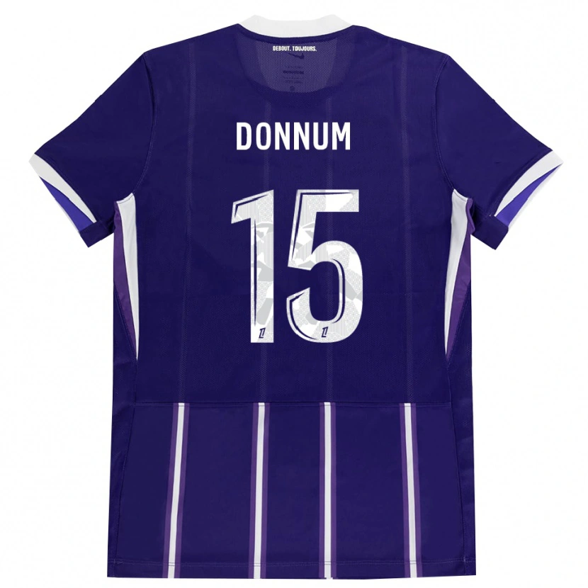 Danxen Kvinder Aron Dønnum #15 Lilla Hvid Hjemmebane Spillertrøjer 2026/27 Trøje T-Shirt