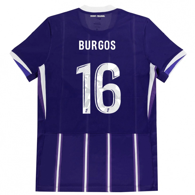 Danxen Kvinder Diego Burgos #16 Lilla Hvid Hjemmebane Spillertrøjer 2026/27 Trøje T-Shirt