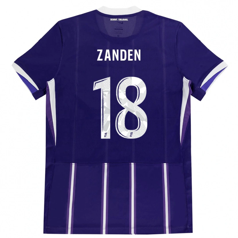 Danxen Kvinder Oliver Zandén #18 Lilla Hvid Hjemmebane Spillertrøjer 2026/27 Trøje T-Shirt
