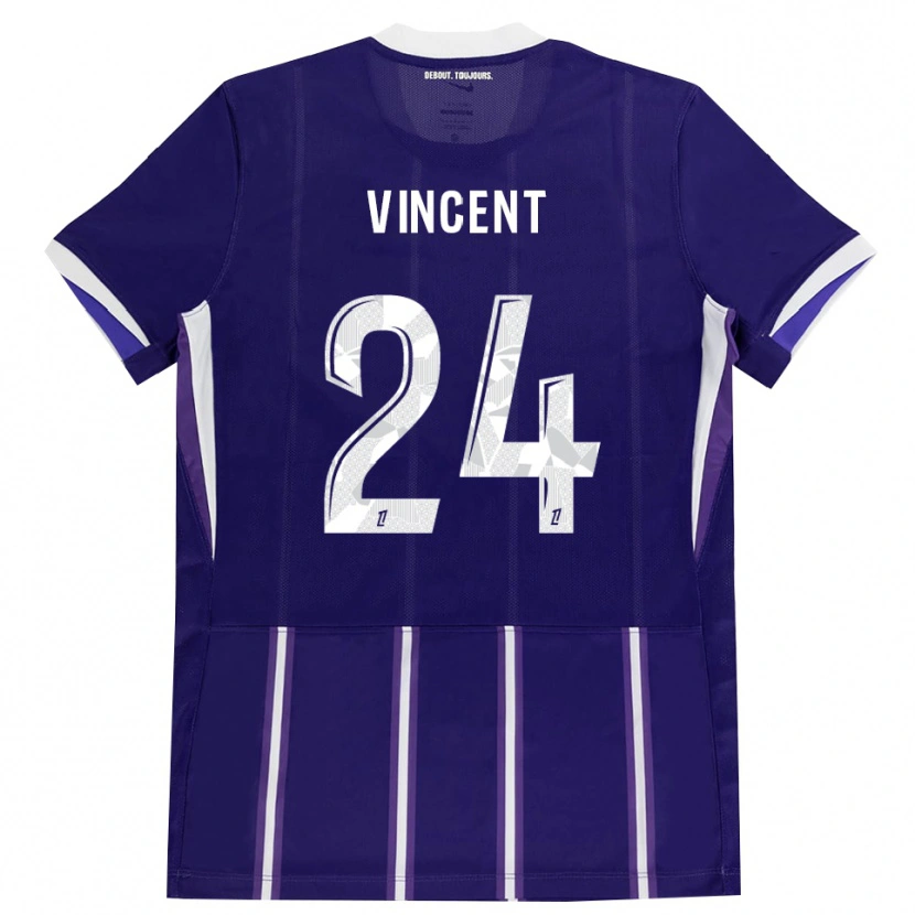 Danxen Kvinder Magalie Vincent #24 Lilla Hvid Hjemmebane Spillertrøjer 2026/27 Trøje T-Shirt