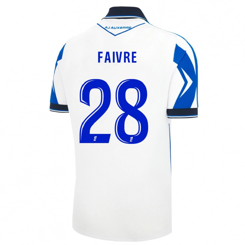 Danxen Kvinder Romain Faivre #28 Sort Hvid Blå Hjemmebane Spillertrøjer 2026/27 Trøje T-Shirt