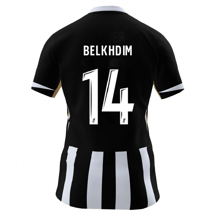Danxen Kvinder Yassin Belkhdim #14 Sort Blå Hjemmebane Spillertrøjer 2026/27 Trøje T-Shirt