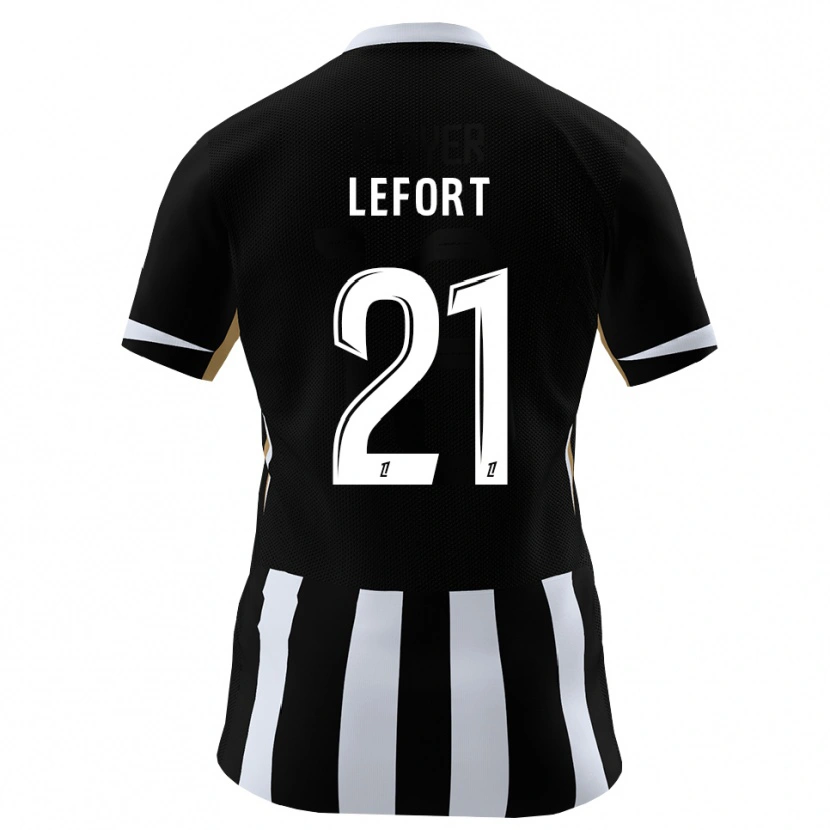 Danxen Kvinder Jordan Lefort #21 Sort Blå Hjemmebane Spillertrøjer 2026/27 Trøje T-Shirt
