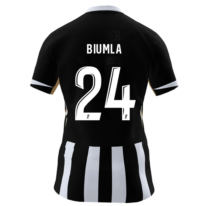 Danxen Kvinder Emmanuel Biumla #24 Sort Blå Hjemmebane Spillertrøjer 2026/27 Trøje T-Shirt