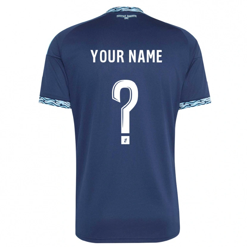 Danxen Kvinder Dit Navn #0 Stålblå Hvid Hjemmebane Spillertrøjer 2026/27 Trøje T-Shirt