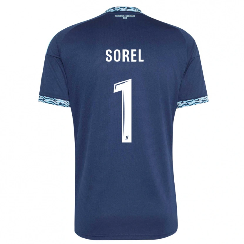 Danxen Kvinder Sacha Sorel #1 Stålblå Hvid Hjemmebane Spillertrøjer 2026/27 Trøje T-Shirt