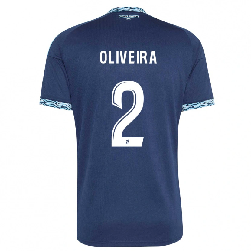 Danxen Kvinder Jean-Louis Oliveira #2 Stålblå Hvid Hjemmebane Spillertrøjer 2026/27 Trøje T-Shirt