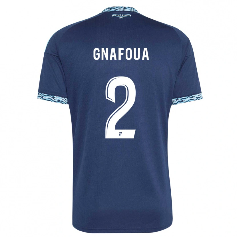 Danxen Kvinder Isaac Gnafoua #2 Stålblå Hvid Hjemmebane Spillertrøjer 2026/27 Trøje T-Shirt